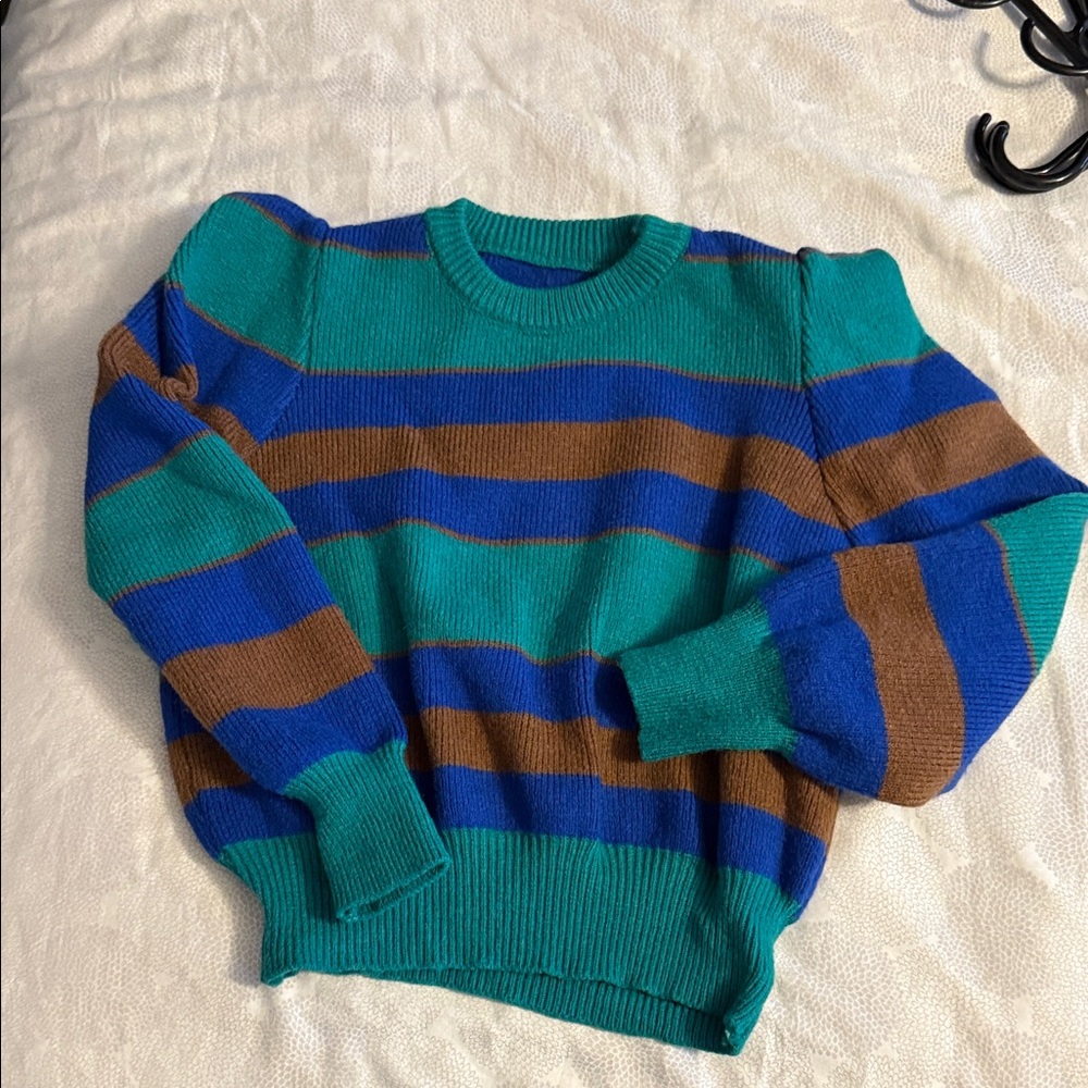 Striped Blue and Brown Men's Sweater